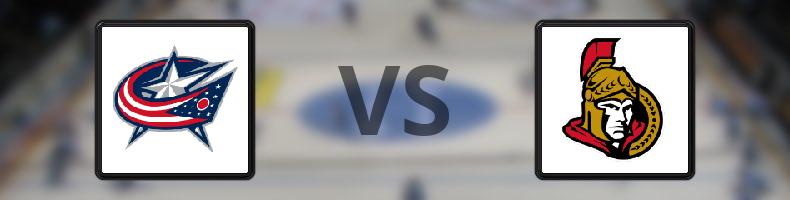 Columbus Blue Jackets - Ottawa Senators odds, speltips, resultat i NHL