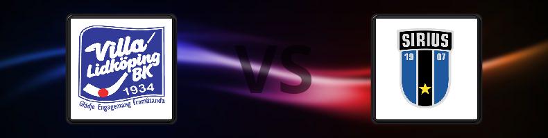 Villa Lidköping - IK Sirius odds, speltips, resultat i Elitserien