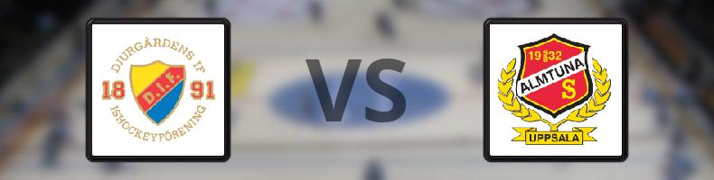 Djurgården - Almtuna odds, speltips, resultat i HockeyAllsvenskan