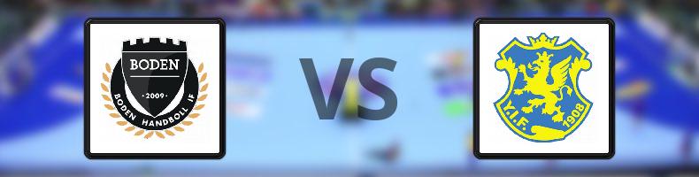 Boden Handboll IF - Ystads IF HF odds, speltips, resultat i Handbollsligan damer