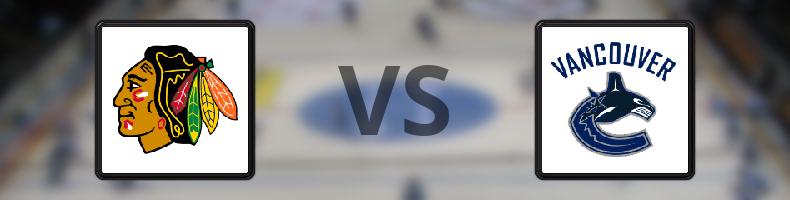Chicago Blackhawks - Vancouver Canucks odds, speltips, resultat i NHL