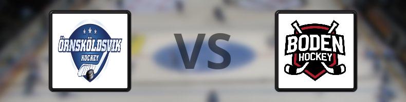 Örnsköldsviks SK - Bodens HF odds, speltips, resultat i HockeyEttan