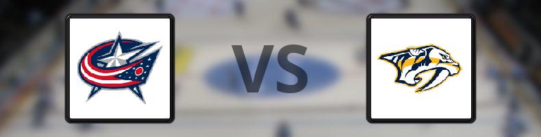 Columbus Blue Jackets - Nashville Predators odds, speltips, resultat i NHL