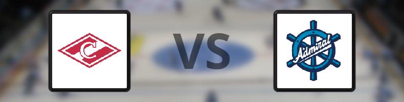Spartak Moskva - Admiral Vladivostok odds, speltips, resultat i KHL