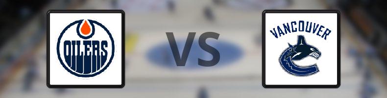 Edmonton Oilers - Vancouver Canucks odds, speltips, resultat i NHL