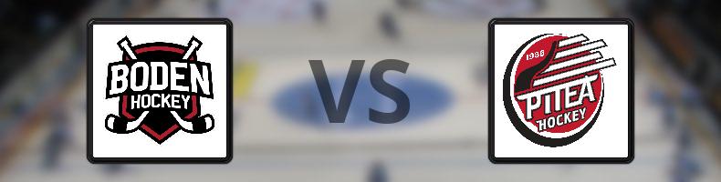 Bodens HF - Piteå HC odds, speltips, resultat i HockeyEttan