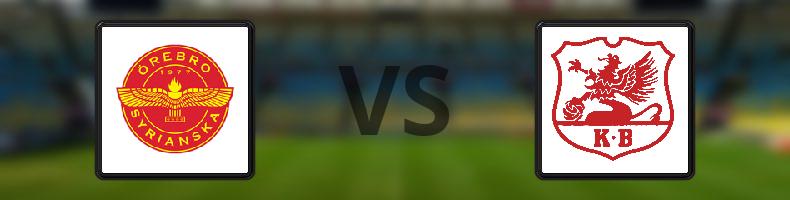 Örebro Syrianska BK - Karlbergs BK odds, speltips, resultat i Division 1