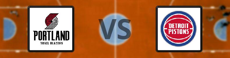 Portland Trail Blazers - Detroit Pistons odds, speltips, resultat i NBA