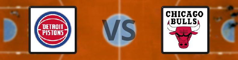 Detroit Pistons - Chicago Bulls odds, speltips, resultat i NBA