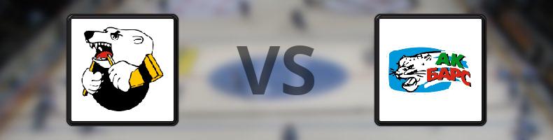 Traktor Chelyabinsk - AK Bars Kazan odds, speltips, resultat i KHL