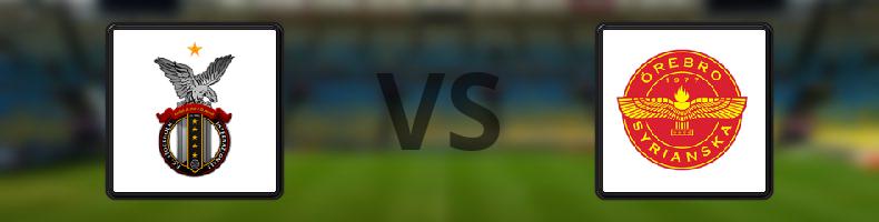 FC Stockholm Internazionale - Örebro Syrianska BK odds, speltips, resultat i Division 1
