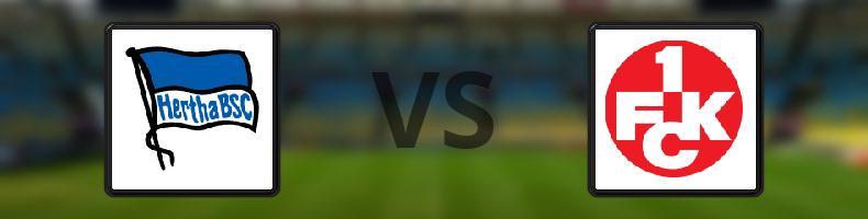 Hertha Berlin - Kaiserslautern odds, speltips, resultat i Tyska cupen
