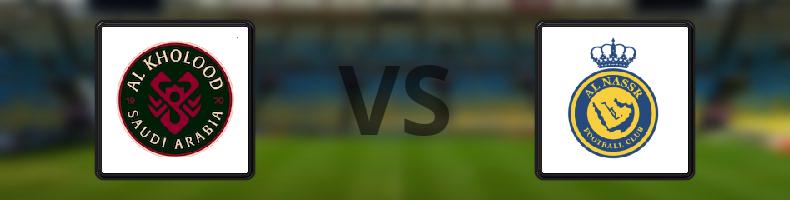 Al Kholood - Al Nassr odds, speltips, resultat i Saudi Pro League