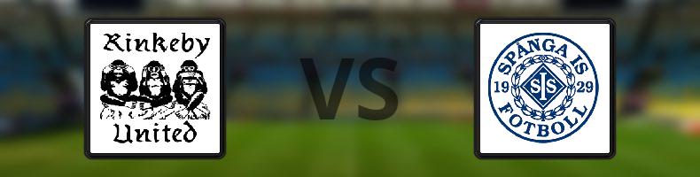 Rinkeby United FC - Spånga IS FK odds, speltips, resultat i Division 3