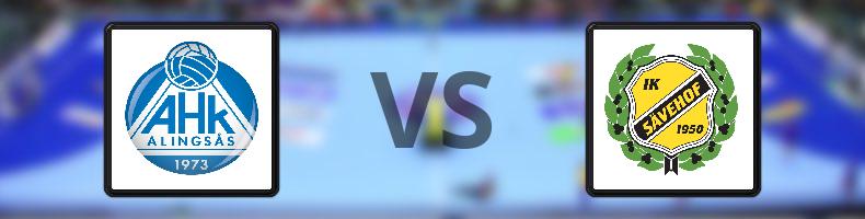 Alingsås - Sävehof odds, speltips, resultat i Handbollsligan herrar