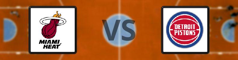 Miami Heat - Detroit Pistons odds, speltips, resultat i NBA