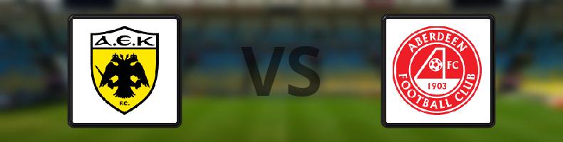 AEK Aten - Aberdeen odds, speltips, resultat i Conference League