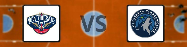 New Orleans Pelicans - Minnesota Timberwolves odds, speltips, resultat i NBA