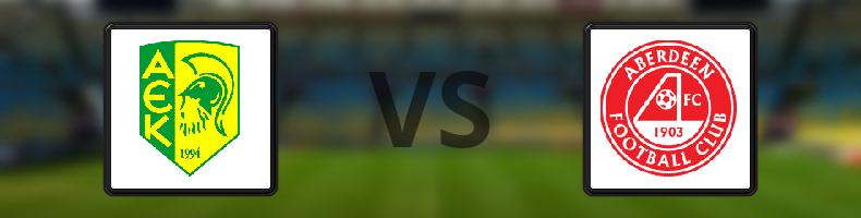 AEK Larnaca - Aberdeen odds, speltips, resultat i Conference League