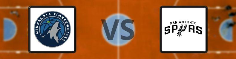 Minnesota Timberwolves - San Antonio Spurs odds, speltips, resultat i NBA