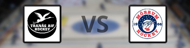 Tranås AIF IF - Mörrums GoIS IK odds, speltips, resultat i HockeyEttan