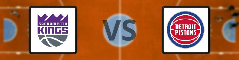 Sacramento Kings - Detroit Pistons odds, speltips, resultat i NBA