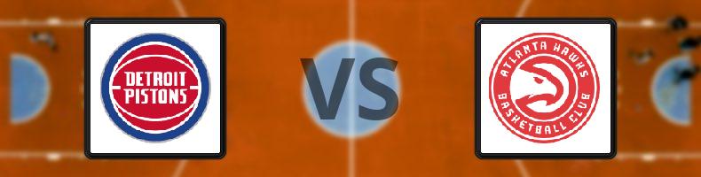 Detroit Pistons - Atlanta Hawks odds, speltips, resultat i NBA