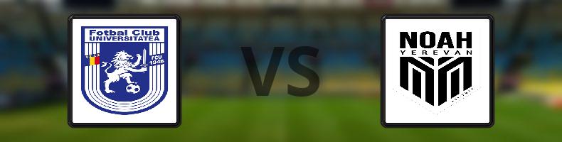 Universitatea Craiova - Noah Artsakh odds, speltips, resultat i Conference League