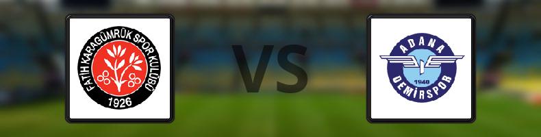 Fatih Karagümrük - Adana Demirspor odds, speltips, resultat i Süper Lig