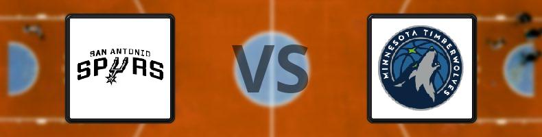 San Antonio Spurs - Minnesota Timberwolves odds, speltips, resultat i NBA