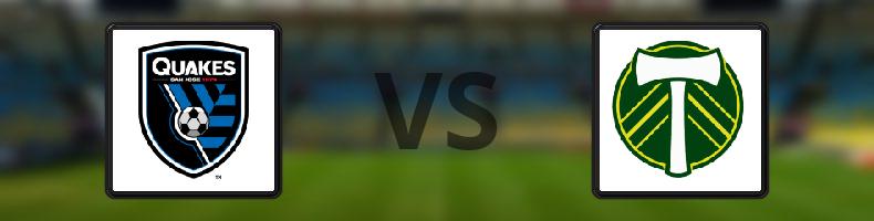 San Jose Earthquakes - Portland Timbers odds, speltips, resultat i MLS