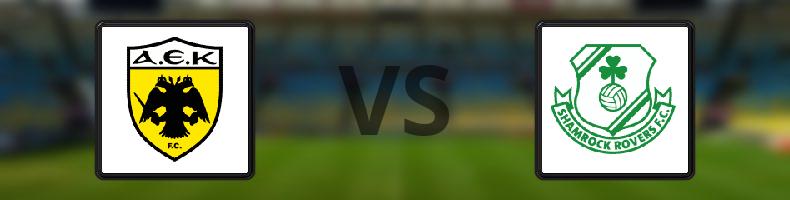 AEK Aten - Shamrock Rovers odds, speltips, resultat i Conference League