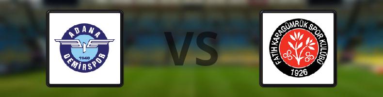 Adana Demirspor - Fatih Karagümrük odds, speltips, resultat i Süper Lig