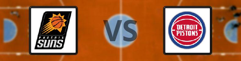 Phoenix Suns - Detroit Pistons odds, speltips, resultat i NBA