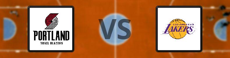 Portland Trail Blazers - Los Angeles Lakers odds, speltips, resultat i NBA
