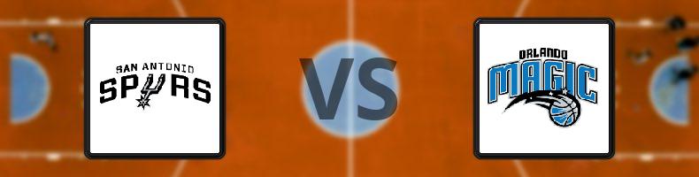 San Antonio Spurs - Orlando Magic odds, speltips, resultat i NBA