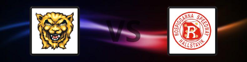 Lejonen - Rospiggarna odds, speltips, resultat i Elitserien Speedway