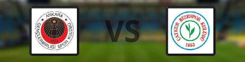 Gençlerbirligi - Çaykur Rizespor odds, speltips, resultat i Süper Lig