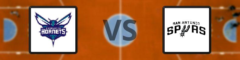 Charlotte Hornets - San Antonio Spurs odds, speltips, resultat i NBA