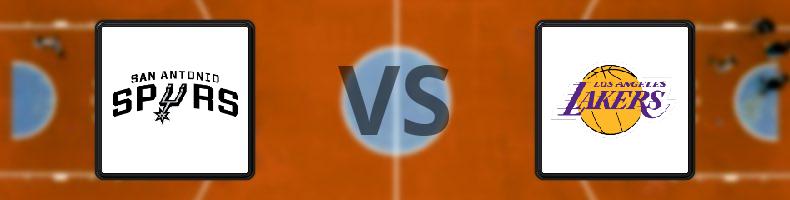 San Antonio Spurs - Los Angeles Lakers odds, speltips, resultat i NBA