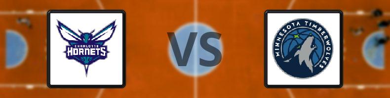 Charlotte Hornets - Minnesota Timberwolves odds, speltips, resultat i NBA