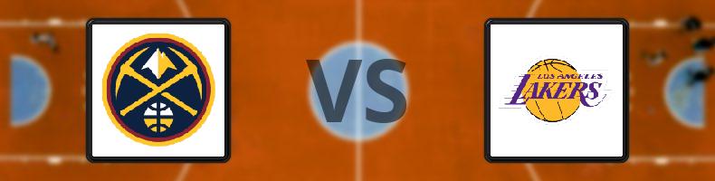 Denver Nuggets - Los Angeles Lakers odds, speltips, resultat i NBA