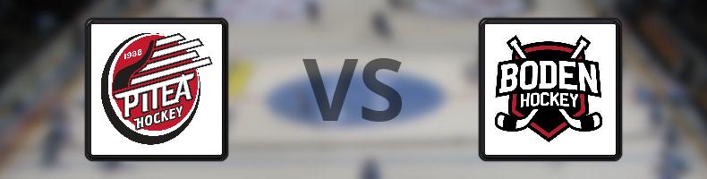 Piteå HC - Bodens HF odds, speltips, resultat i HockeyEttan