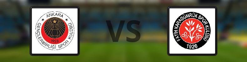 Gençlerbirligi - Fatih Karagümrük odds, speltips, resultat i Süper Lig
