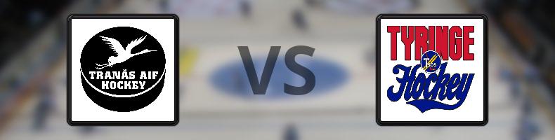 Tranås AIF IF - Tyringe SoSS odds, speltips, resultat i HockeyEttan
