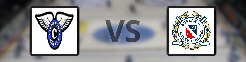 Clemensnäs HC - Borlänge HF odds, speltips, resultat i HockeyEttan