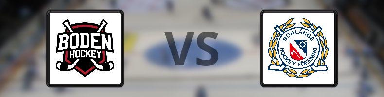 Bodens HF - Borlänge HF odds, speltips, resultat i HockeyEttan