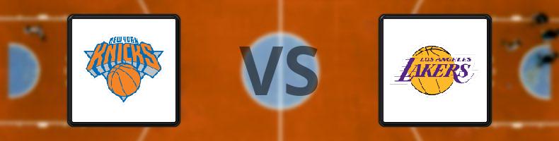 New York Knicks - Los Angeles Lakers odds, speltips, resultat i NBA