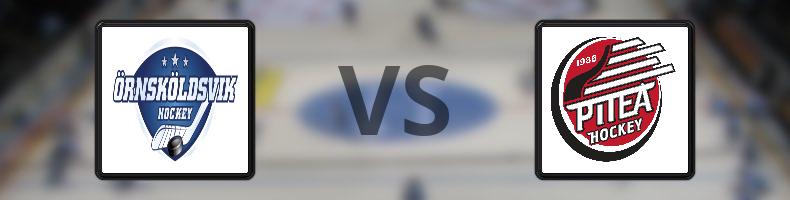 Örnsköldsviks SK - Piteå HC odds, speltips, resultat i HockeyEttan