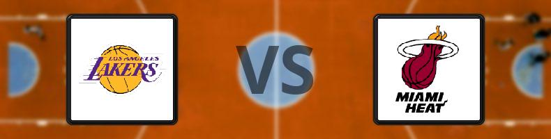 Los Angeles Lakers - Miami Heat odds, speltips, resultat i NBA